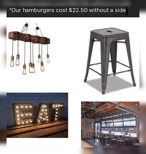 Our Hamburgers Cost $22.50