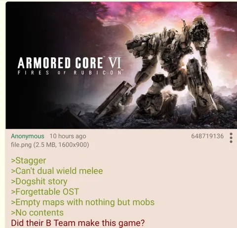 Armored Core VI Complaints