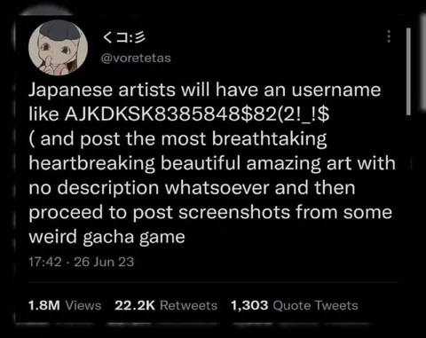 Japanese Artist Username Joke