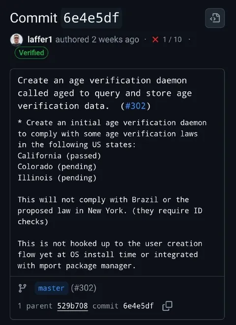 OpenBSD Age Verification Commit