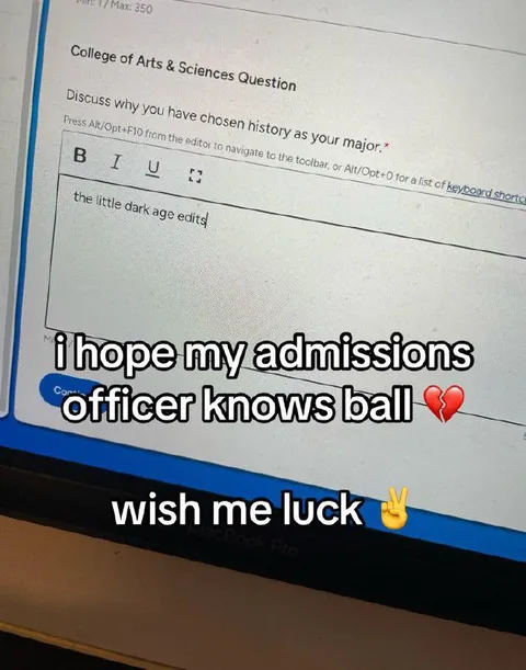 Little Dark Age Admissions Essay