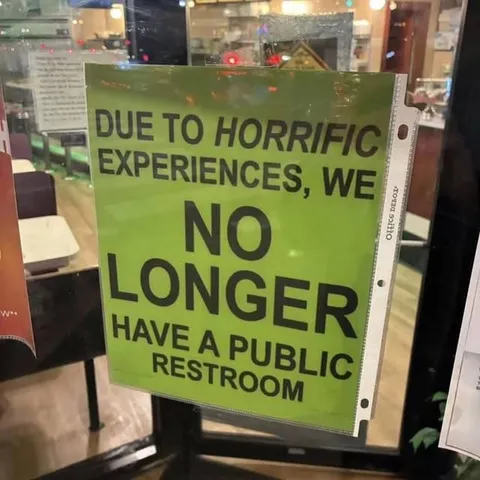 No Longer Have a Public Restroom