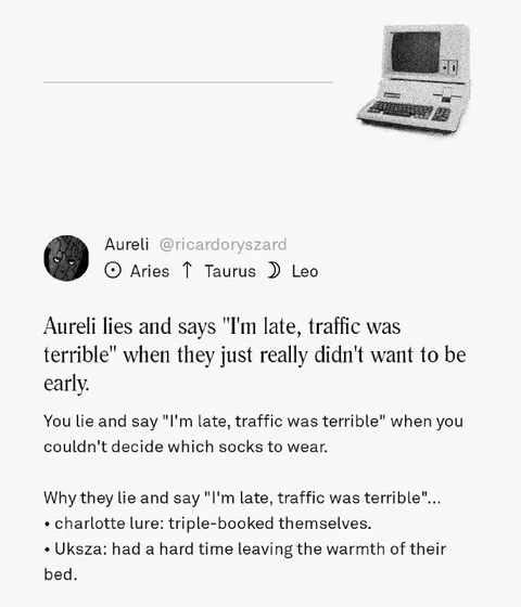 Traffic Was Terrible Excuse