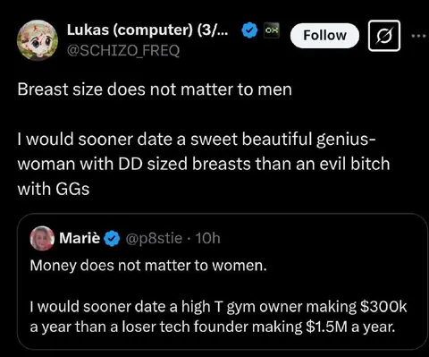 Money and Breast Size Double Standard