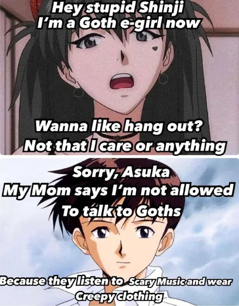 Shinji's Mom Bans Goths