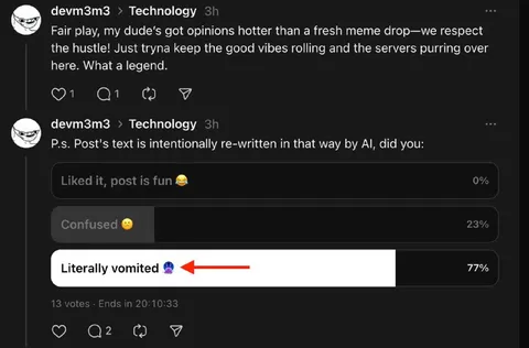 Literally Vomited AI Rewrite Poll