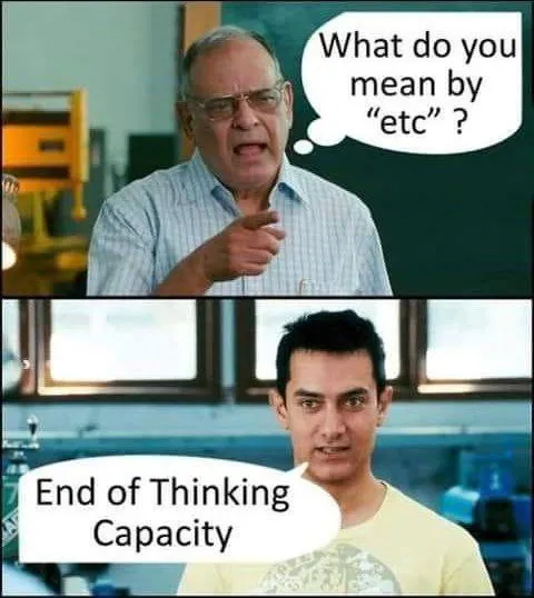 What Do You Mean by Etc