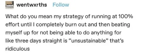 Unsustainable 100% Effort Strategy
