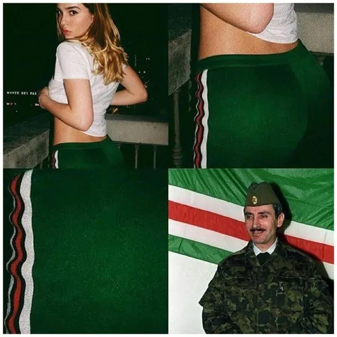 Зелёные штаны и военный