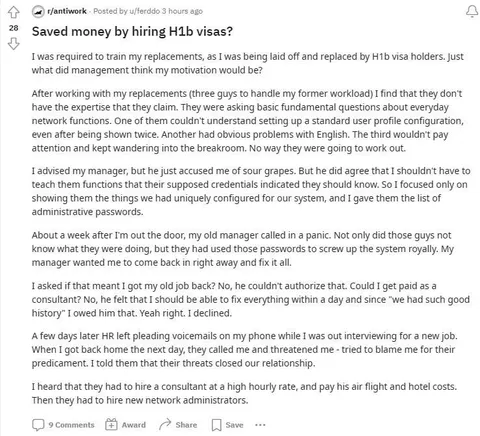 Saved Money by Hiring H1b Visas?