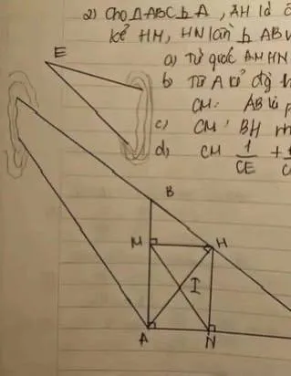 Bài hình học viết tay khó hiểu
