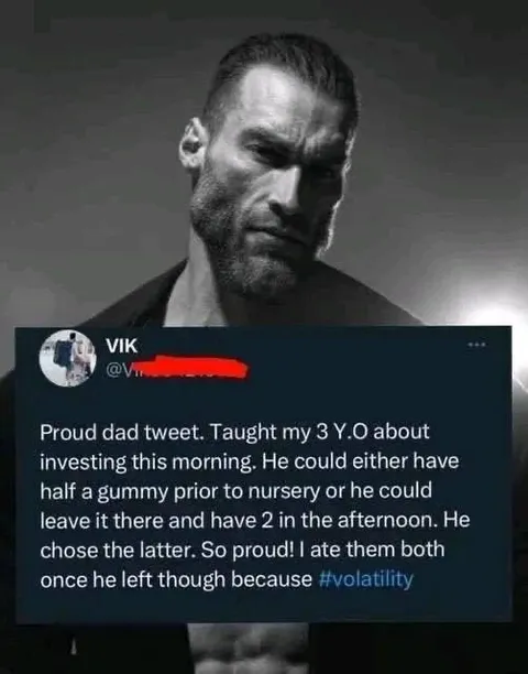 Proud Dad Investing Tweet
