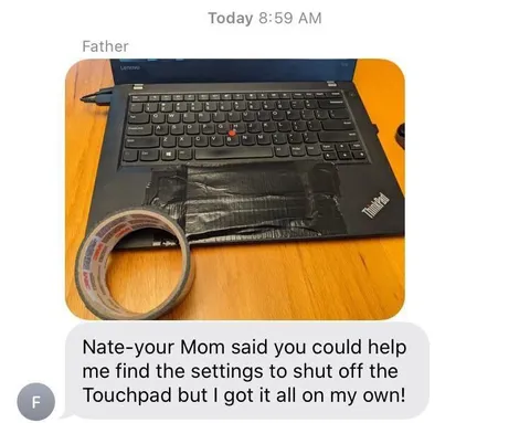 Father Fixes Laptop Himself