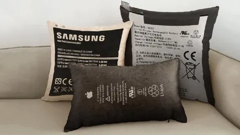 Battery pillows on the couch