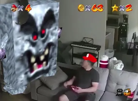 Mario Gets Crushed by a Monster