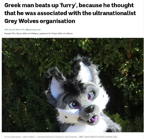 Greek Man Beats Up Furry