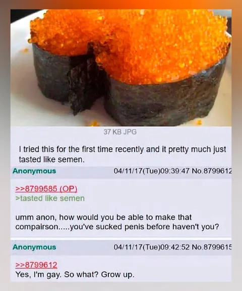 Sushi Tastes Like Semen