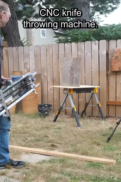 Laser-Aimed CNC Knife Thrower