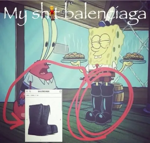 SpongeBob Balenciaga Boots
