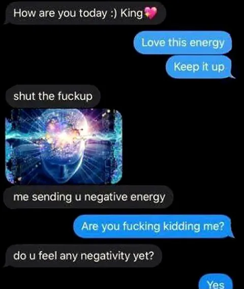 Sending Negative Energy