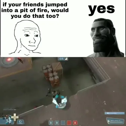 Friends Jump Into Fire