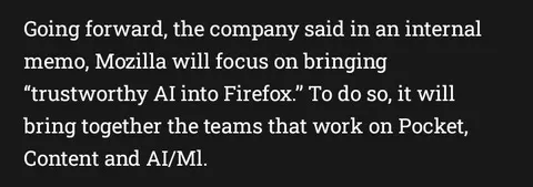 Mozilla Trustworthy AI Memo