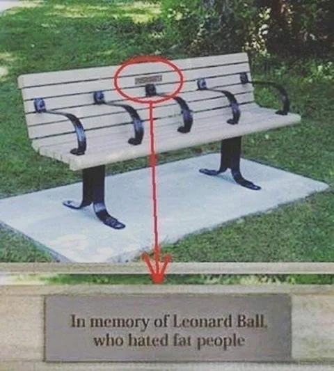 Bench for Hating Fat People