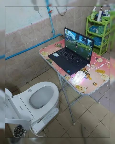 Игровой компьютер в туалете