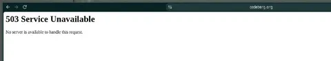 Codeberg 503 Service Unavailable