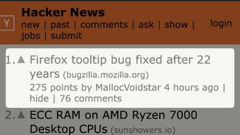 Firefox Tooltip Bug Fixed After 22 Years