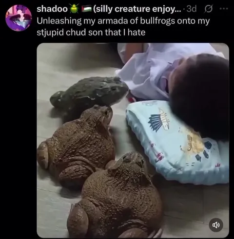 Bullfrogs Attack the Sleeping Child