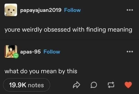 Obsessed With Finding Meaning