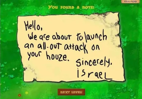 Israel's All-Out Attack Note