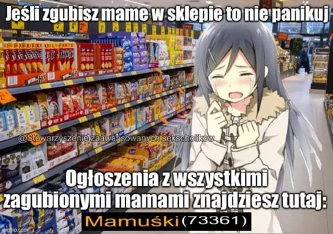 Zgubiona mama w sklepie