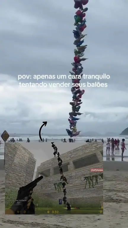 O vendedor tranquilo de balões infinitos