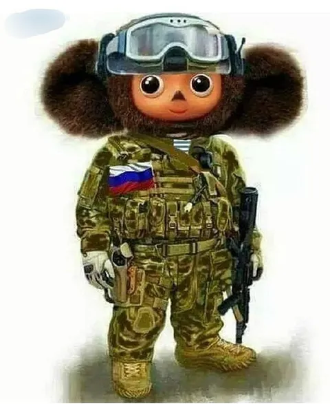 Чебурашка в военной форме