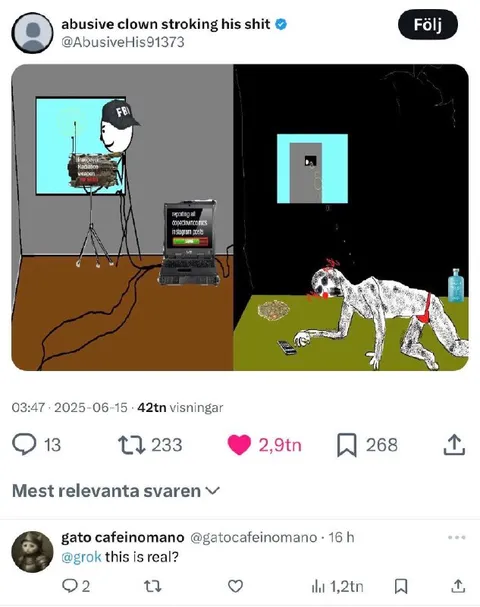 Clown Reporting Instagram Posts