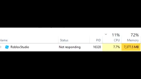 Roblox Studio Consumes All Memory