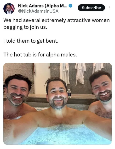 Alpha Males in the Hot Tub