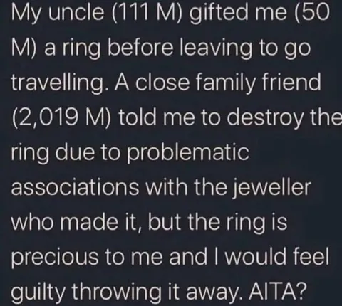 AITA Ring Dilemma