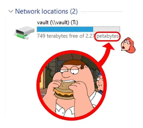 Peter Griffin Eats Massive Storage