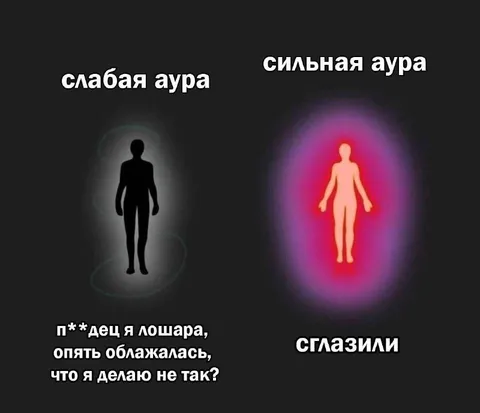 Слабая аура и сильная аура