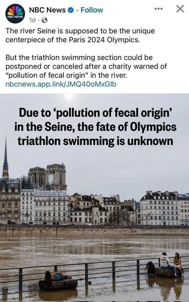 Polluted Seine Olympic Triathlon