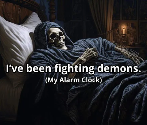 Skeleton Fighting Demons