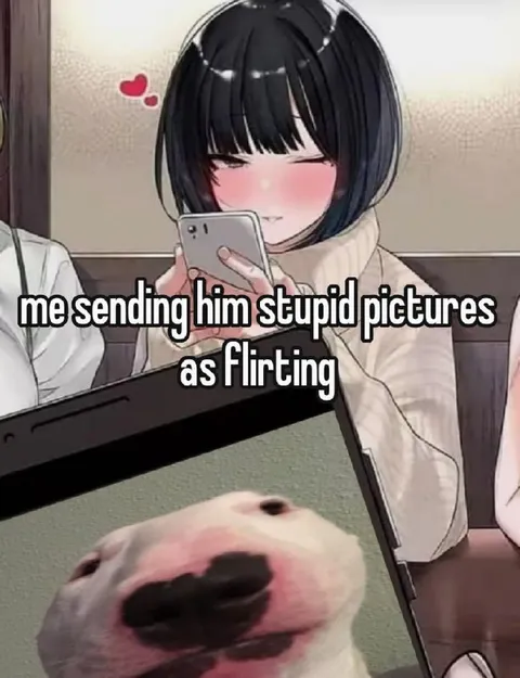 Sending Stupid Pictures as Flirting