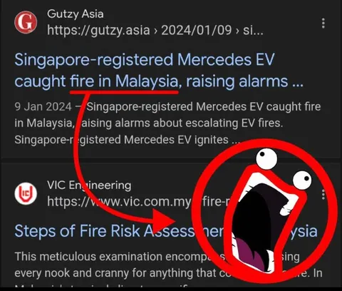 Mercedes EV Fire Search Result