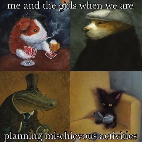Girls Planning Mischievous Activities