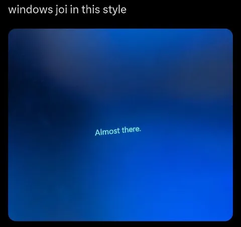 Windows Almost There Screen