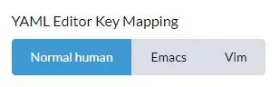 YAML Editor Key Mapping