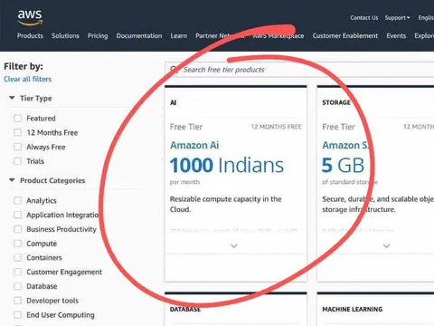 Amazon AI 1000 Indians